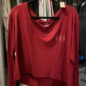 NWT Victoria Secret Pink Long sleeve Crop Top size Medium